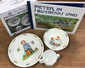 display of book, plate, bowl, and cup, baby stores cape cod