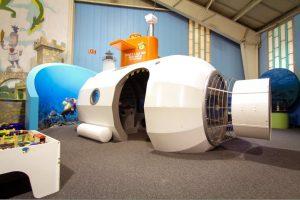 Submarine play area in Cape Cod Children's Museum, indoor fun on cape cod