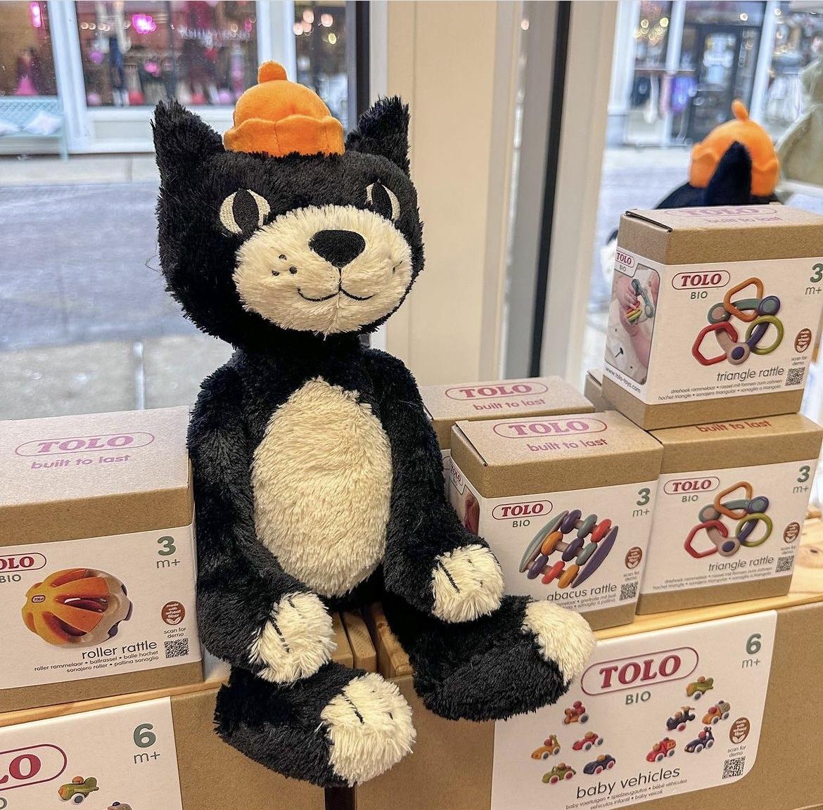 Jellycat stuffed animal on a store shelf